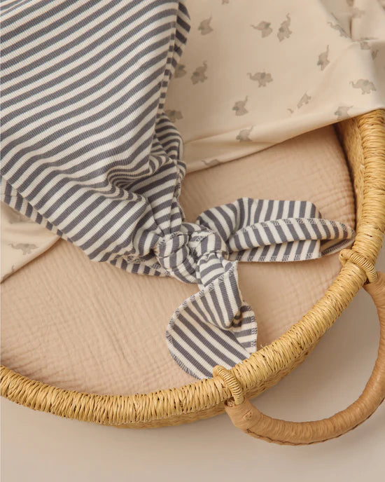 Bamboo Swaddle || Elephants - Natural | Quincy Mae