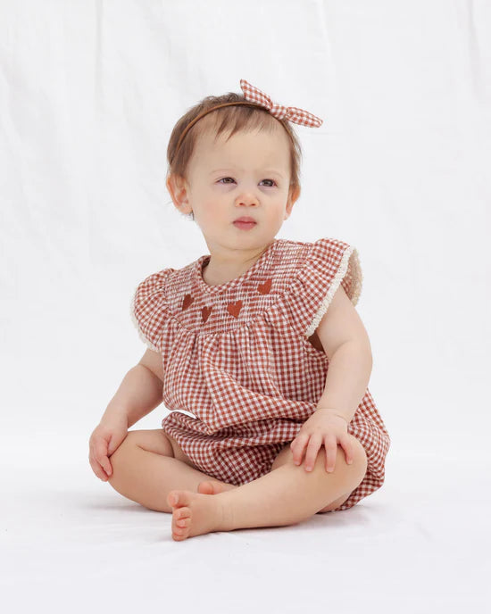 Lenore Romper || Red Gingham | Quincy Mae