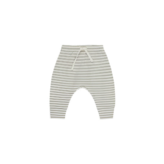 Drawstring Pant || Sage Stripe - SAGE | Quincy Mae