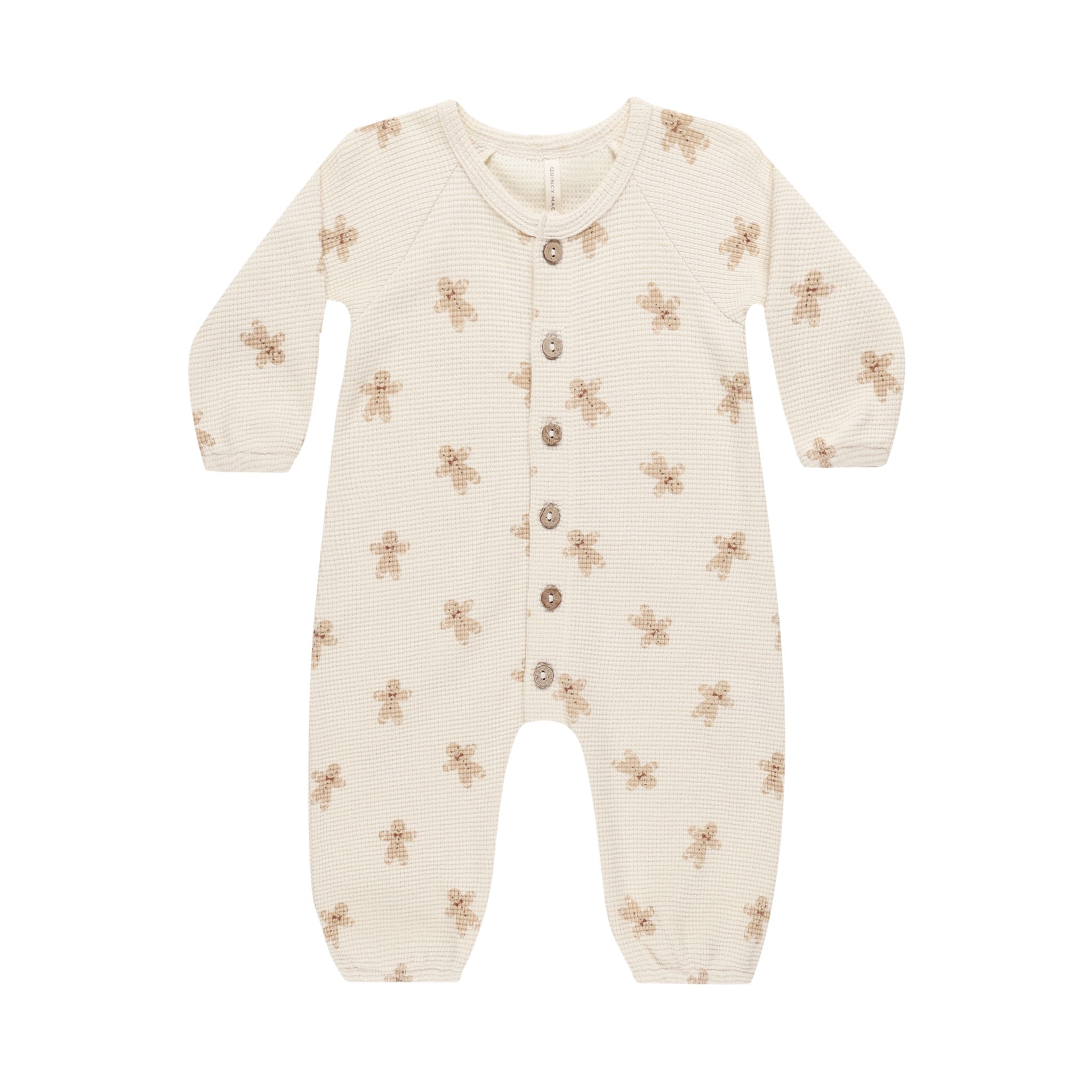 WAFFLE LONG SLEEVE JUMPSUIT || GINGERBREAD | Quincy Mae