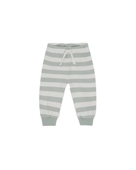 Relaxed Sweatpant || Sage Stripe - SAGE | Quincy Mae