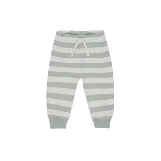 Relaxed Sweatpant || Sage Stripe - SAGE | Quincy Mae