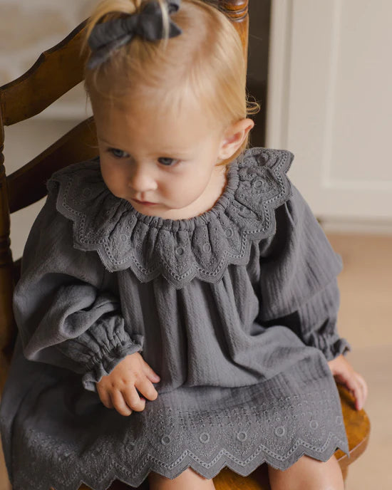 LONG SLEEVE ISLA DRESS || INDIGO | Quincy Mae