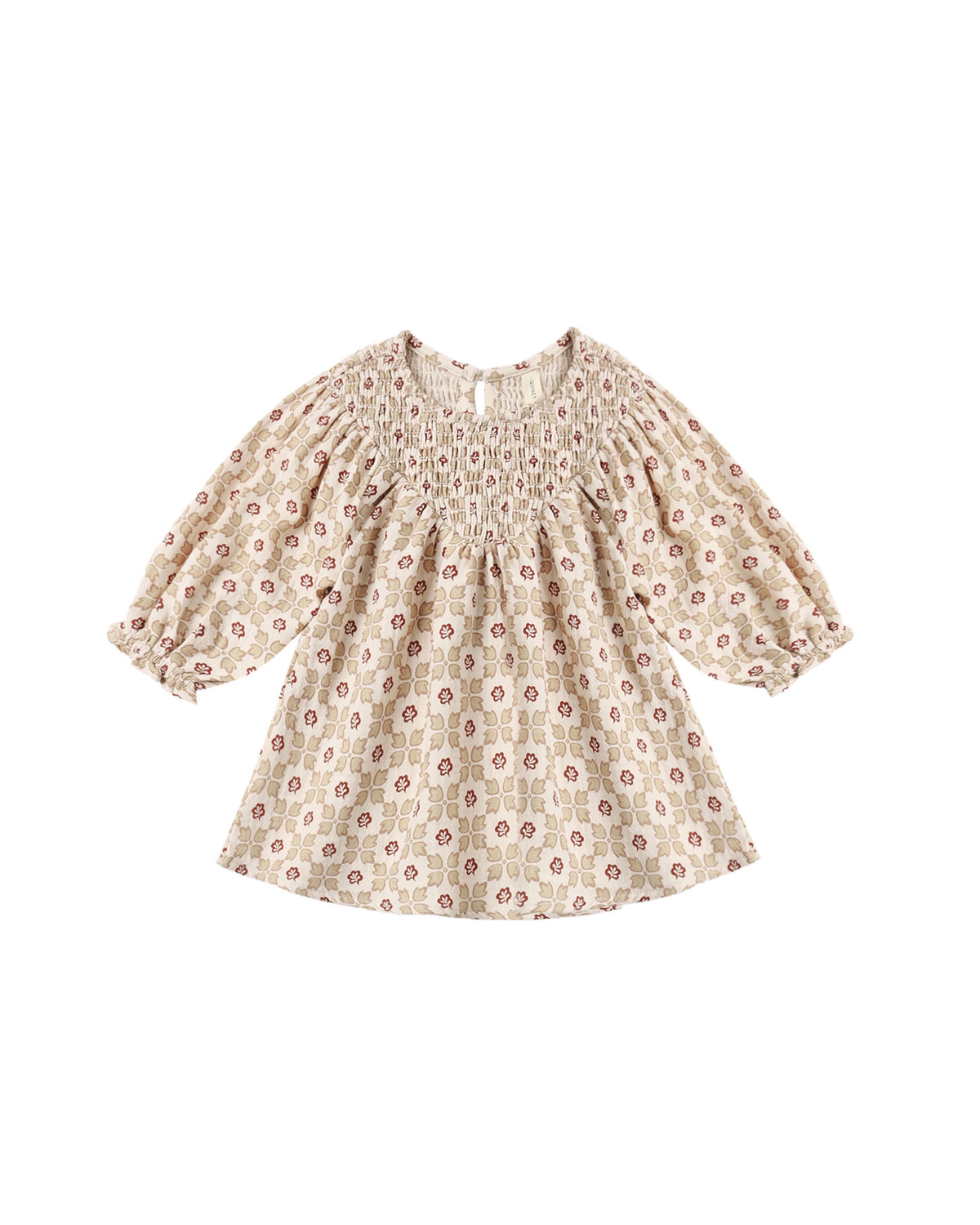 V Smocked Dress Winter Rose - Rose Water | Quincy Mae