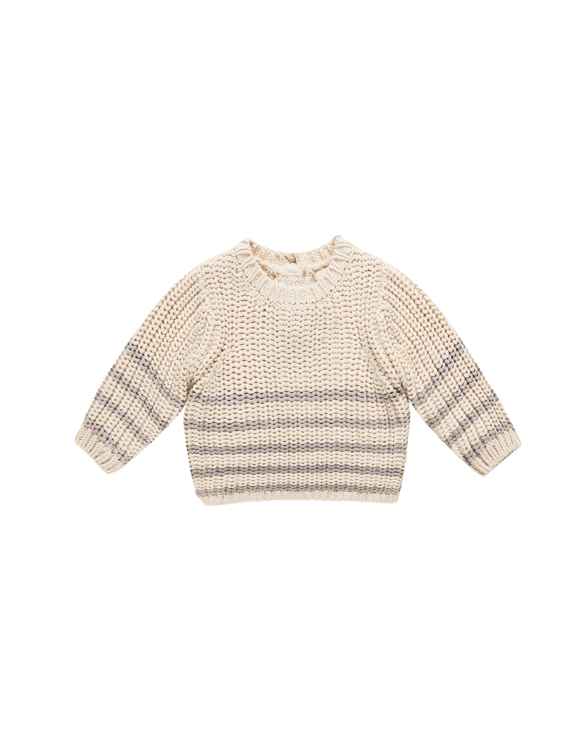 REX SWEATER || FOG STRIPE | Quincy Mae