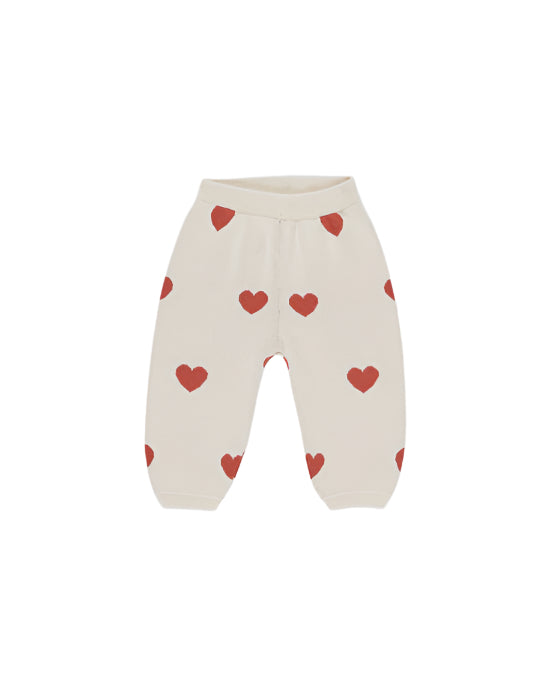 Heart Knit Pants || Natural | Quincy Mae