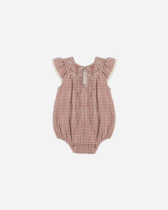 Lenore Romper || Red Gingham | Quincy Mae
