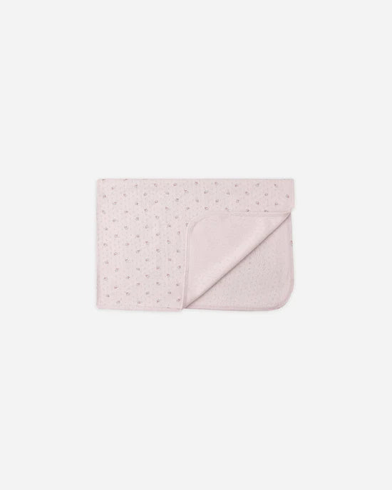 POINTELLE BABY BLANKET || LILAC DITSY | Quincy Mae