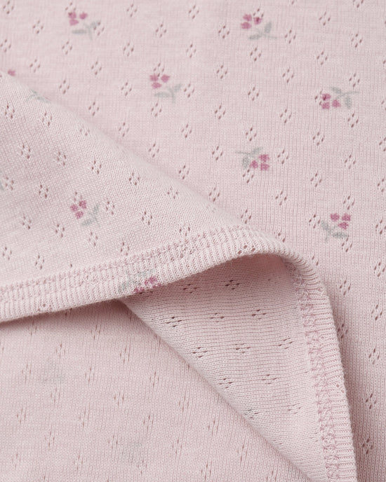 POINTELLE BABY BLANKET || LILAC DITSY | Quincy Mae