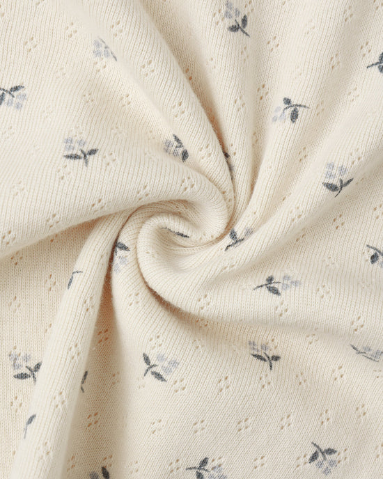 POINTELLE BABY BLANKET || BLUE DITSY | Quincy Mae