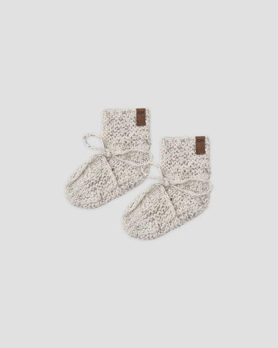 KNIT BOOTIES NATURAL CONFETTI - NATURAL | Quincy Mae
