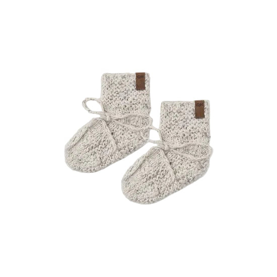 KNIT BOOTIES NATURAL CONFETTI - NATURAL | Quincy Mae