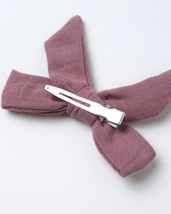 BOW CLIP, SET OF 3 || MULBERRY, OCEAN, LILAC | Quincy Mae