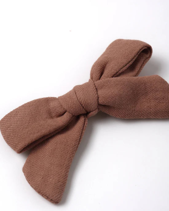 Bow W. Clip, Set Of 3 || Sky, Blush, Poppy | Quincy Mae