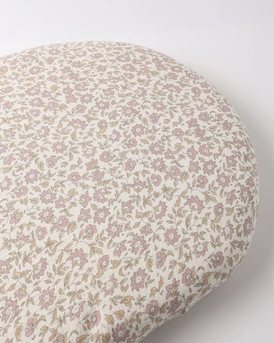 Bassinet Crib Sheet - Dahlia - Natural | Quincy Mae