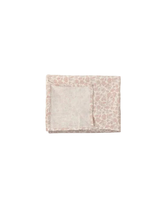 WOVEN SWADDLE PINK BLOSSOM - IVORY | Quincy Mae