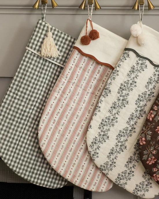 CHRISTMAS STOCKING || EVERGREEN GINGHAM | Rylee + Cru