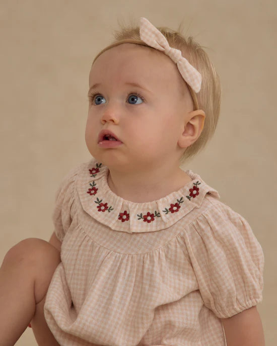 LULA ROMPER || PETAL GINGHAM | Rylee + Cru