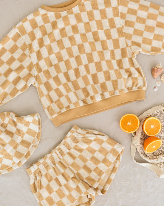 Summer Terry Set || Marigold Check | Rylee + Cru