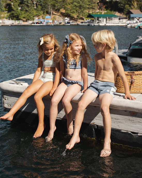 Bow - Ditsy - Marine | Rylee + Cru