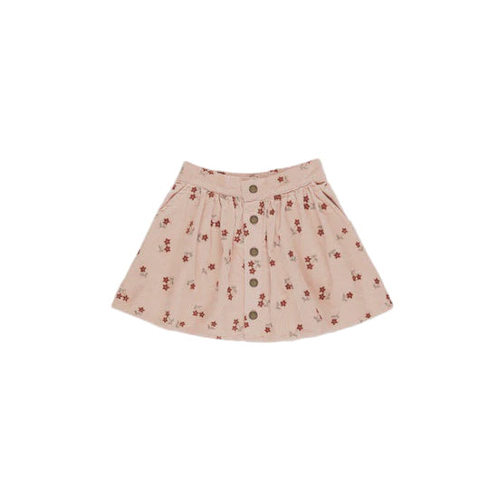 Button Front Mini Skirt || Blossom Embroidery | Rylee + Cru