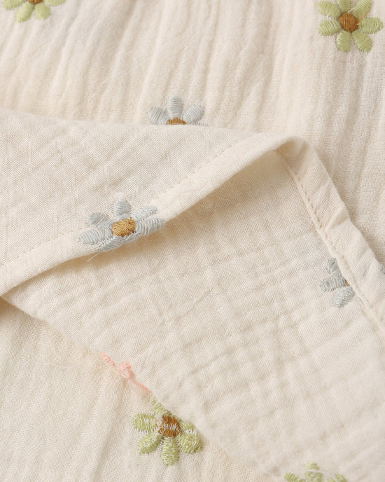 Marley Dress - Embroidered Daisies - Natural | Rylee + Cru