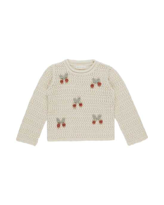 Crochet Knit Pullover || Cherries | Rylee + Cru
