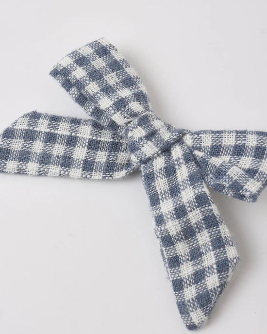 Bows - Set Of 2 - Marine Gingham - Marine | Rylee + Cru