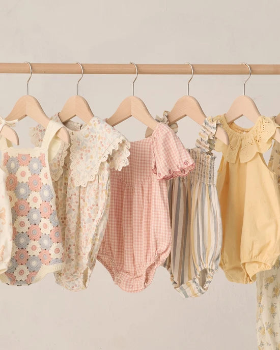 Roxy Romper || Petal Gingham - Petal | Rylee + Cru