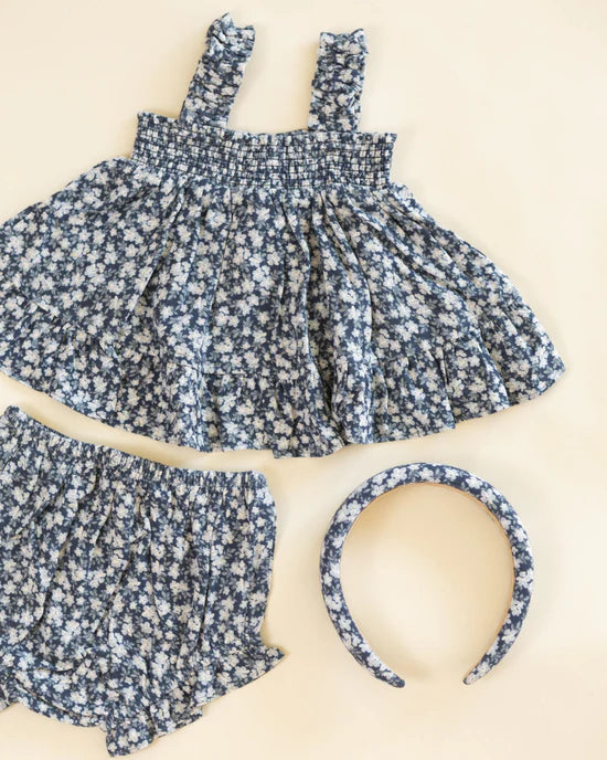 Padded Headband || Navy Floral - NAVY | Rylee + Cru