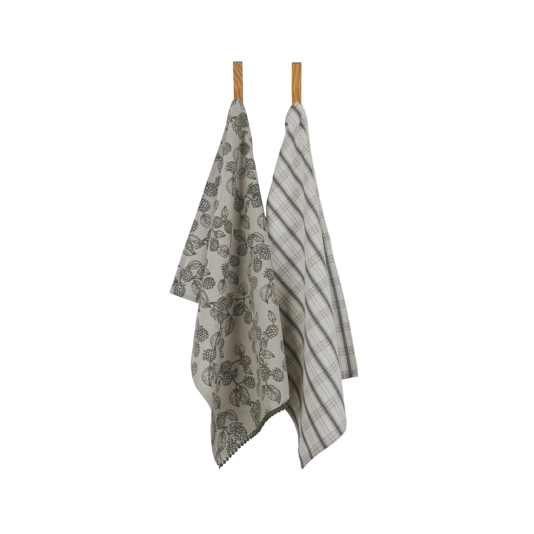 Berry Tea Towel - Olive - 2 Pack | Raine & Humble