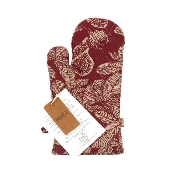 Fig Tree Single Oven Glove - Ruby | Raine & Humble