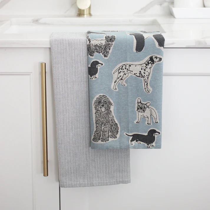Woof Tea Towel - Blue Haze - 2 Pack | Raine & Humble