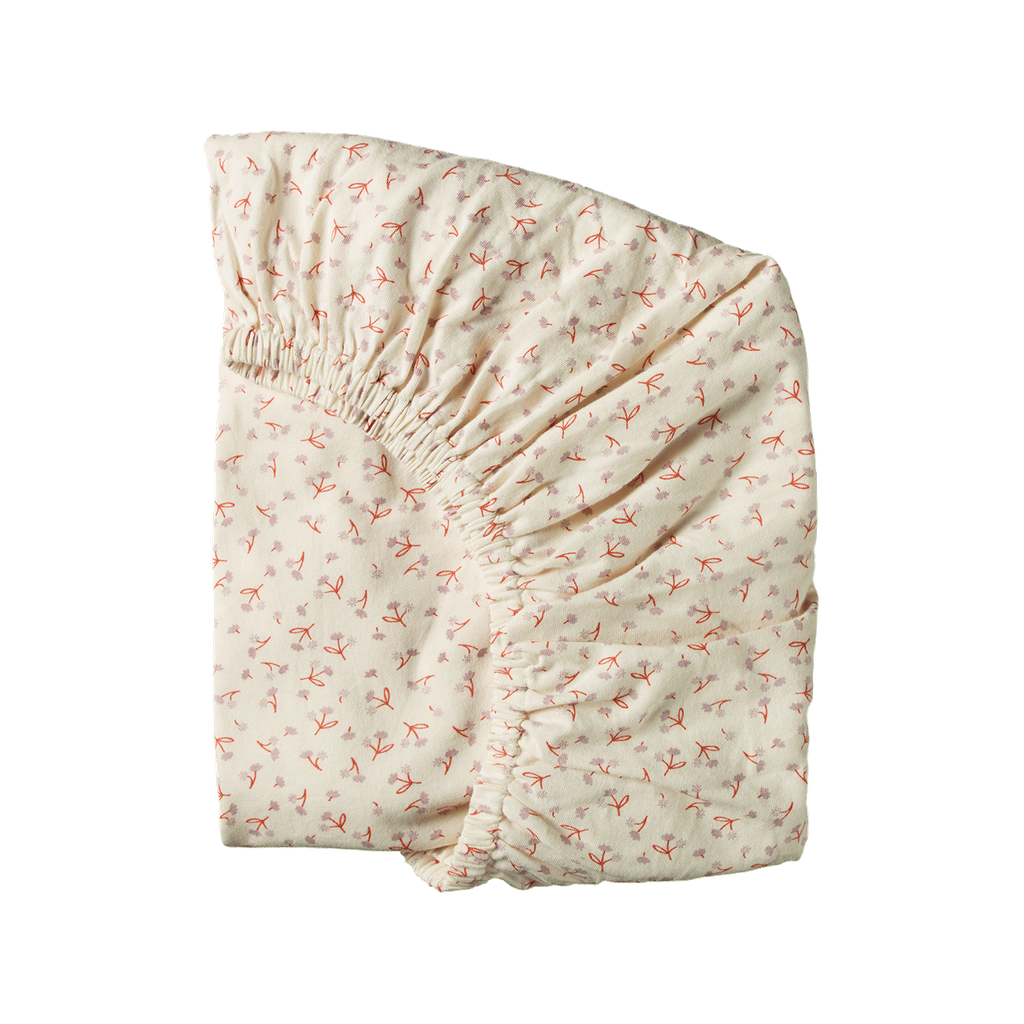 FITTED SHEET JERSEY - Dandelion Print - Bassinet | Nature Baby