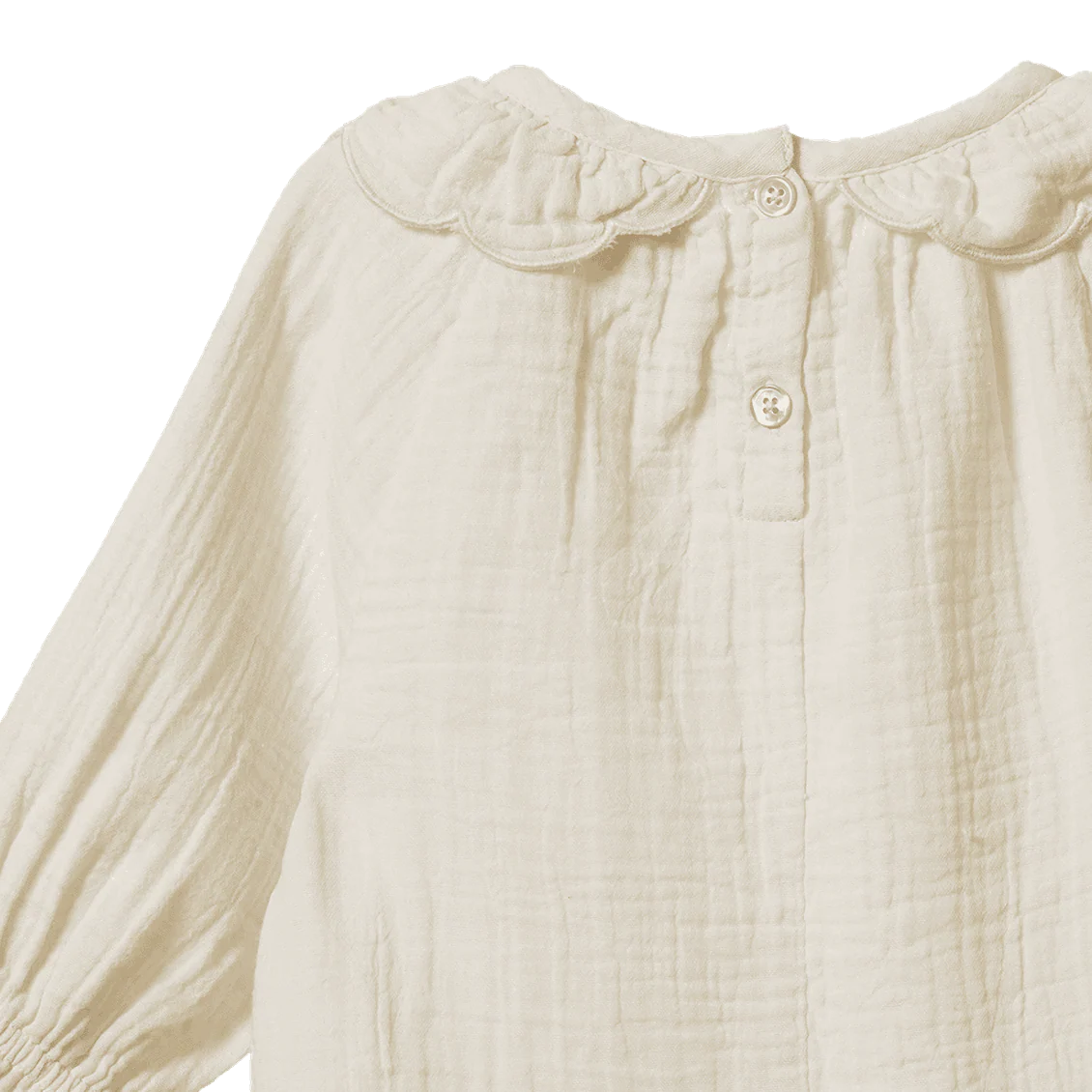 RUFFLE CAMERON BLOUSE - Natural | Nature Baby