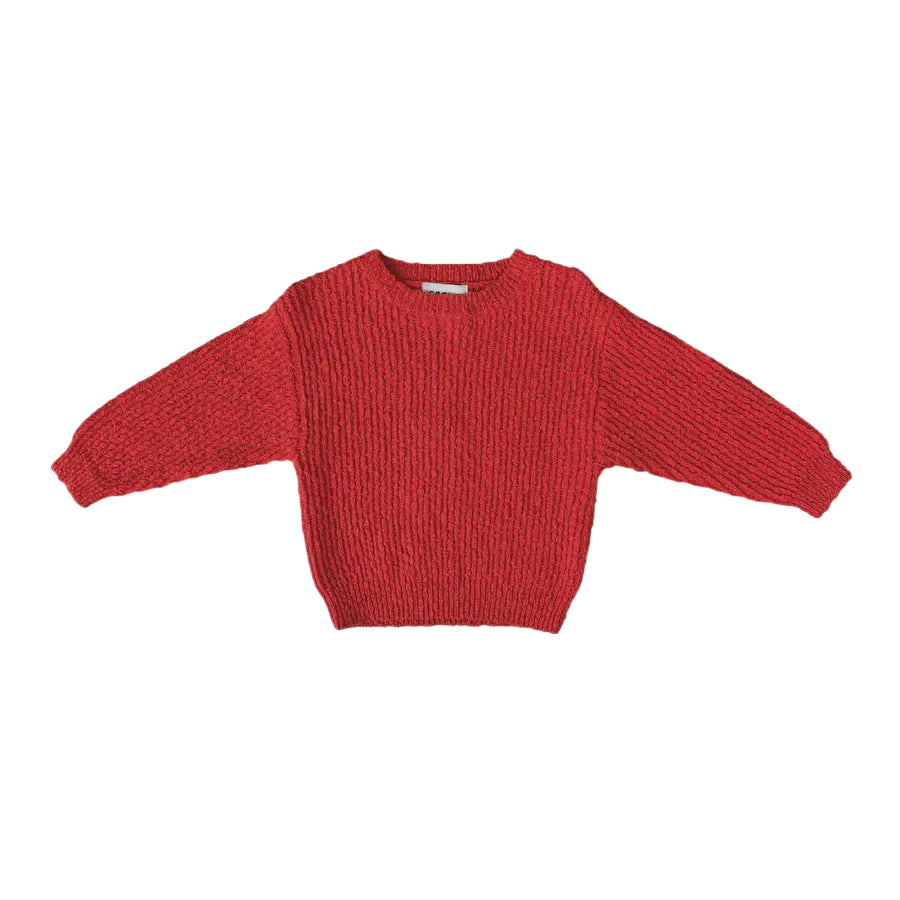 Organic Textured Boucle Knit Pull Over - Sauce | Grown
