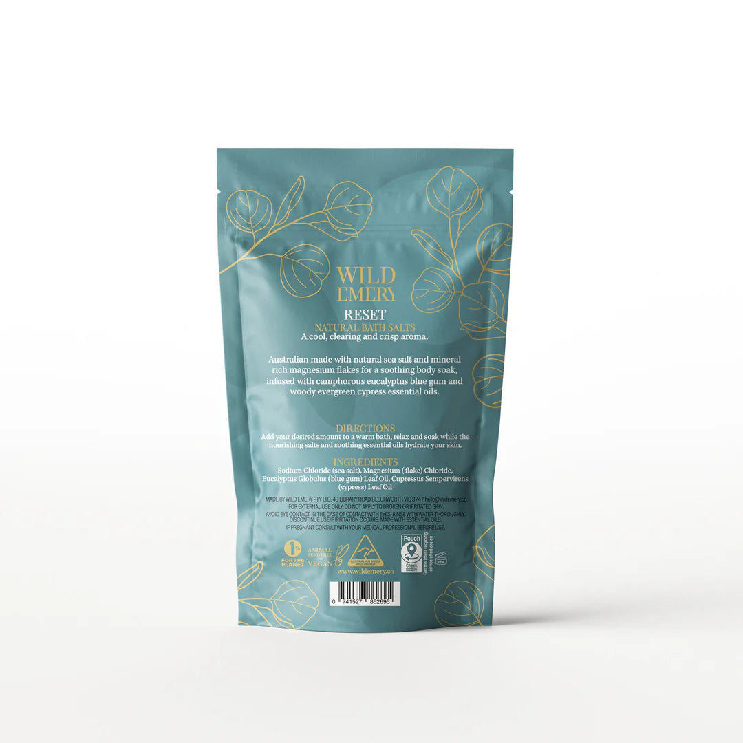 Natural Bath Salts - Reset - 180g | Wild Emery