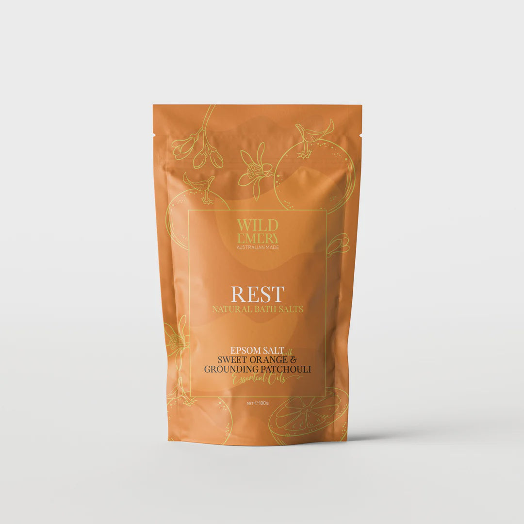 Natural Bath Salts - Rest - 180g | Wild Emery