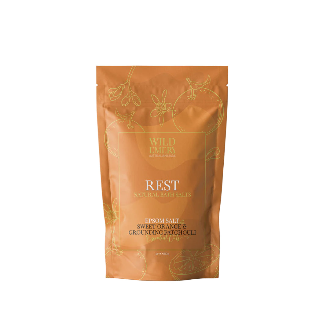 Natural Bath Salts - Rest - 180g | Wild Emery