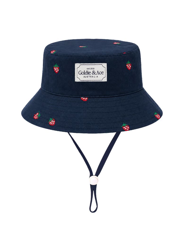 Mini Strawberry Embroidered Bucket Hat | Goldie + Ace