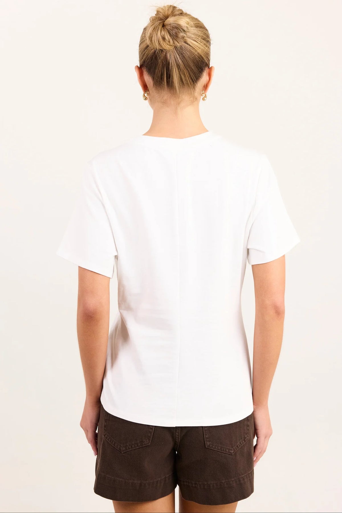 Rupture White Split Detail Tee | Ivy + Jack