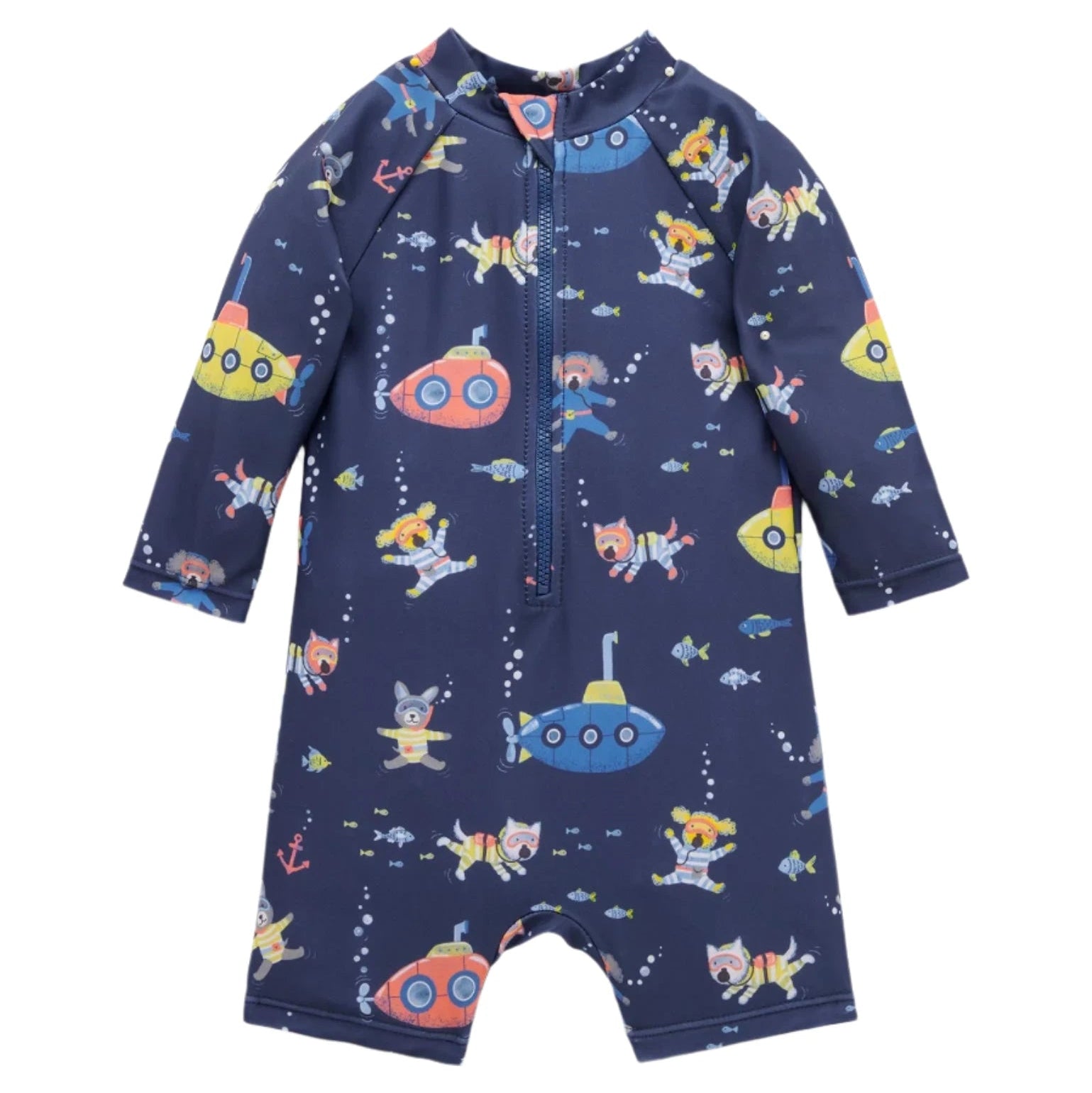 Long Sleeve Rashie Sunsuit Submarine | Purebaby