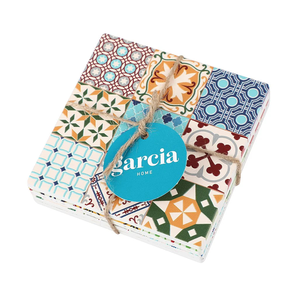Aiden Square Ceramic Coasters - Mosaic - Set of 4 | Garcia