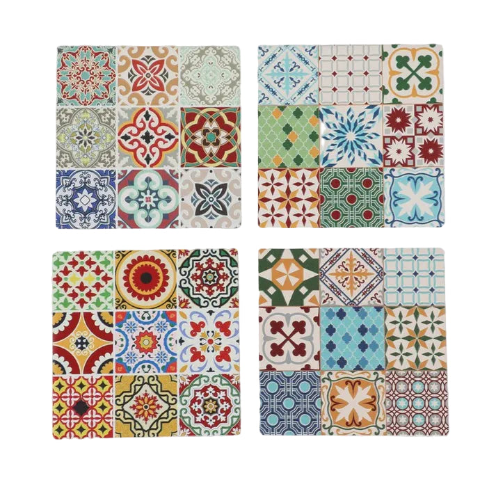 Aiden Square Ceramic Coasters - Mosaic - Set of 4 | Garcia