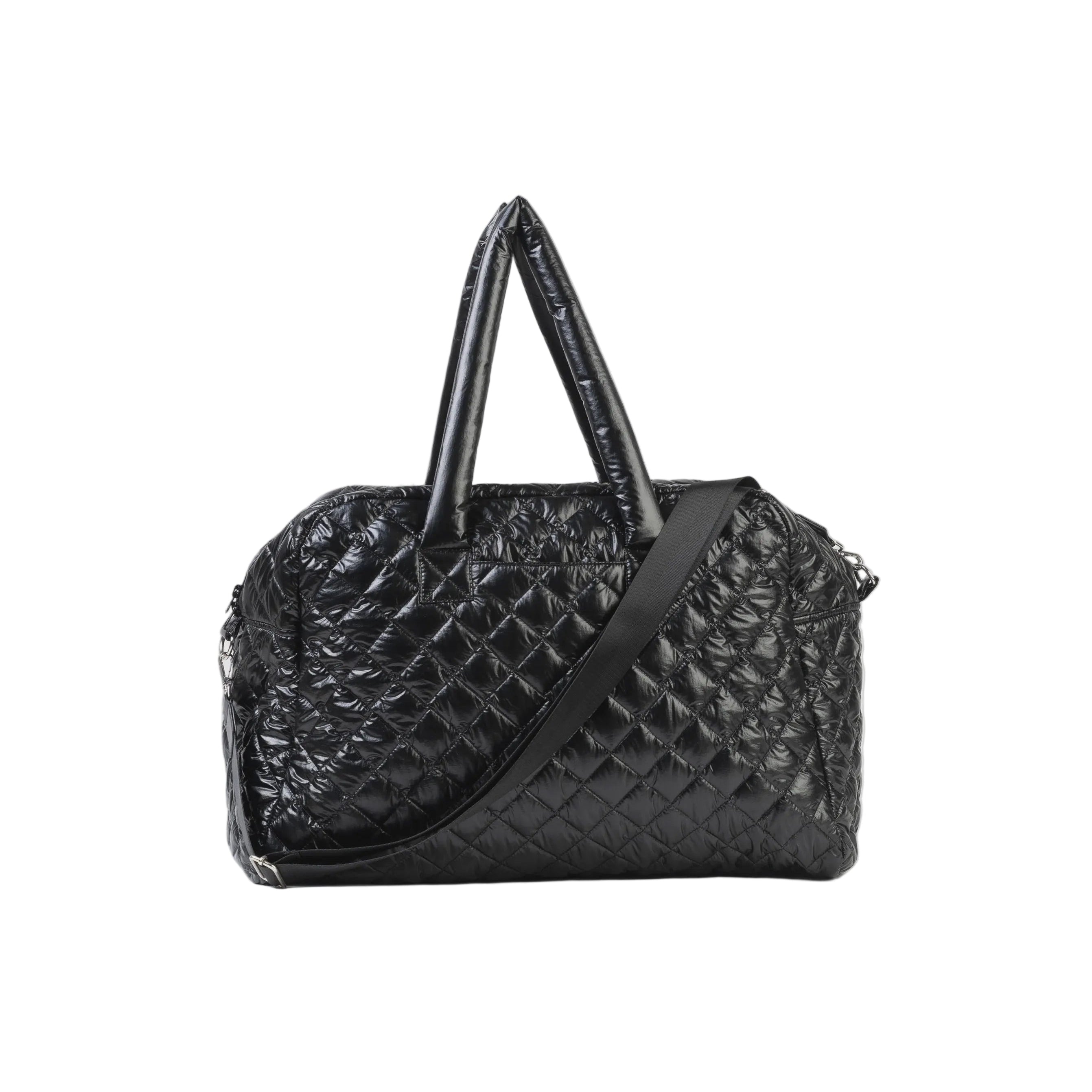 Overnight Bag Quilted - Black | Stella + Gemma
