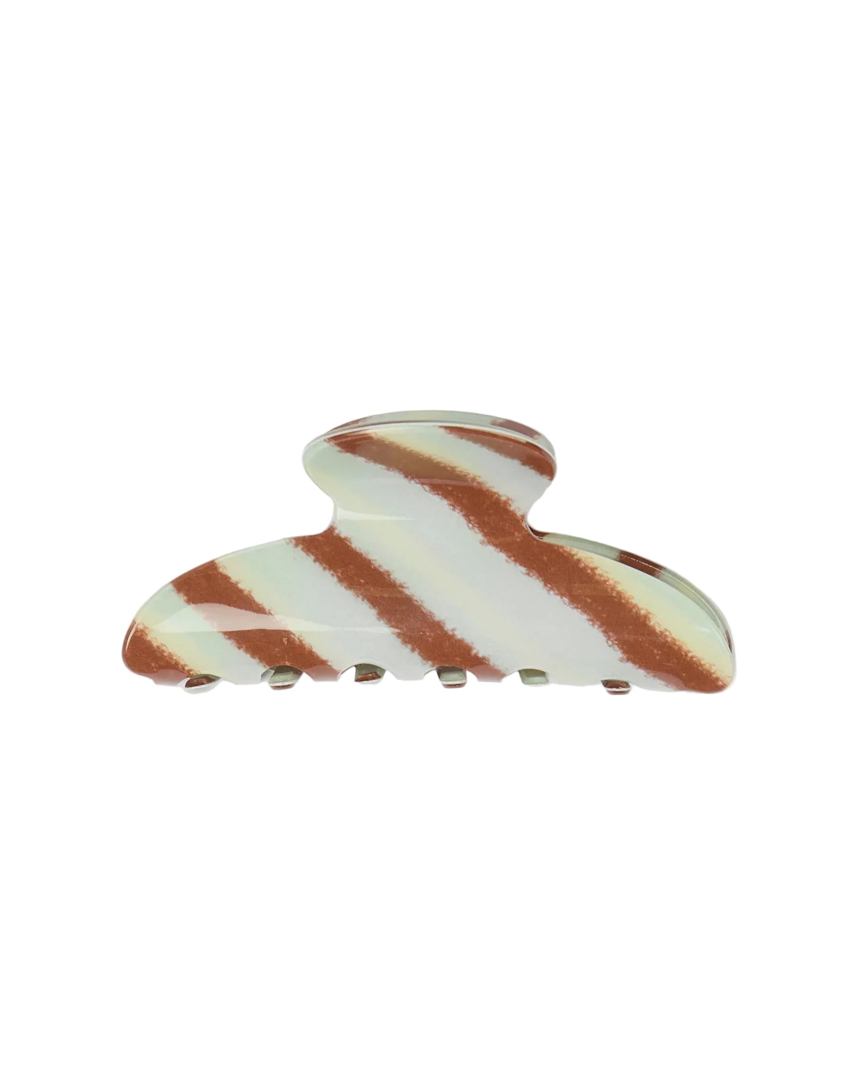 Hair Claw Stripes - Teal and Brown | Stella + Gemma