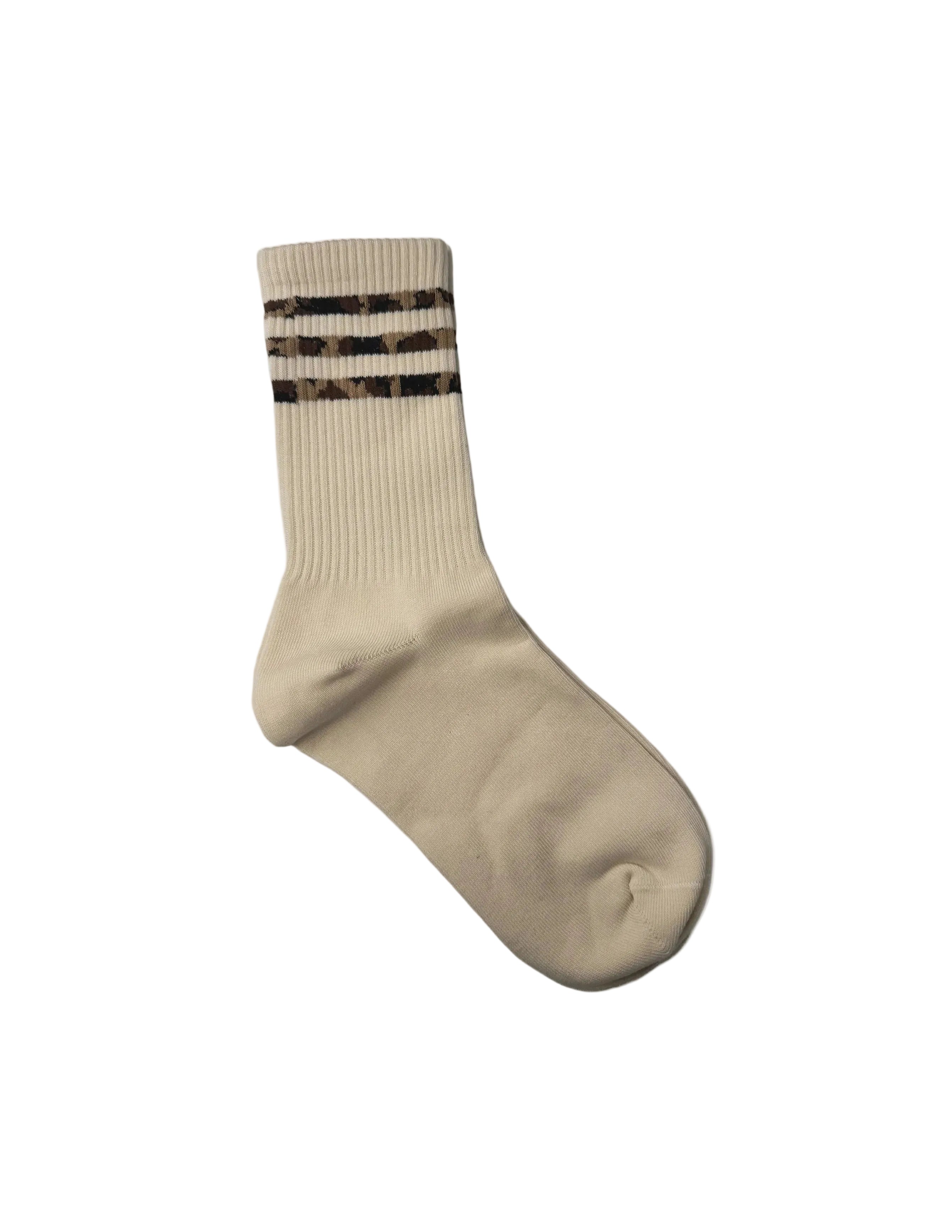 Sock Cream - Leopard Stripe | Stella + Gemma