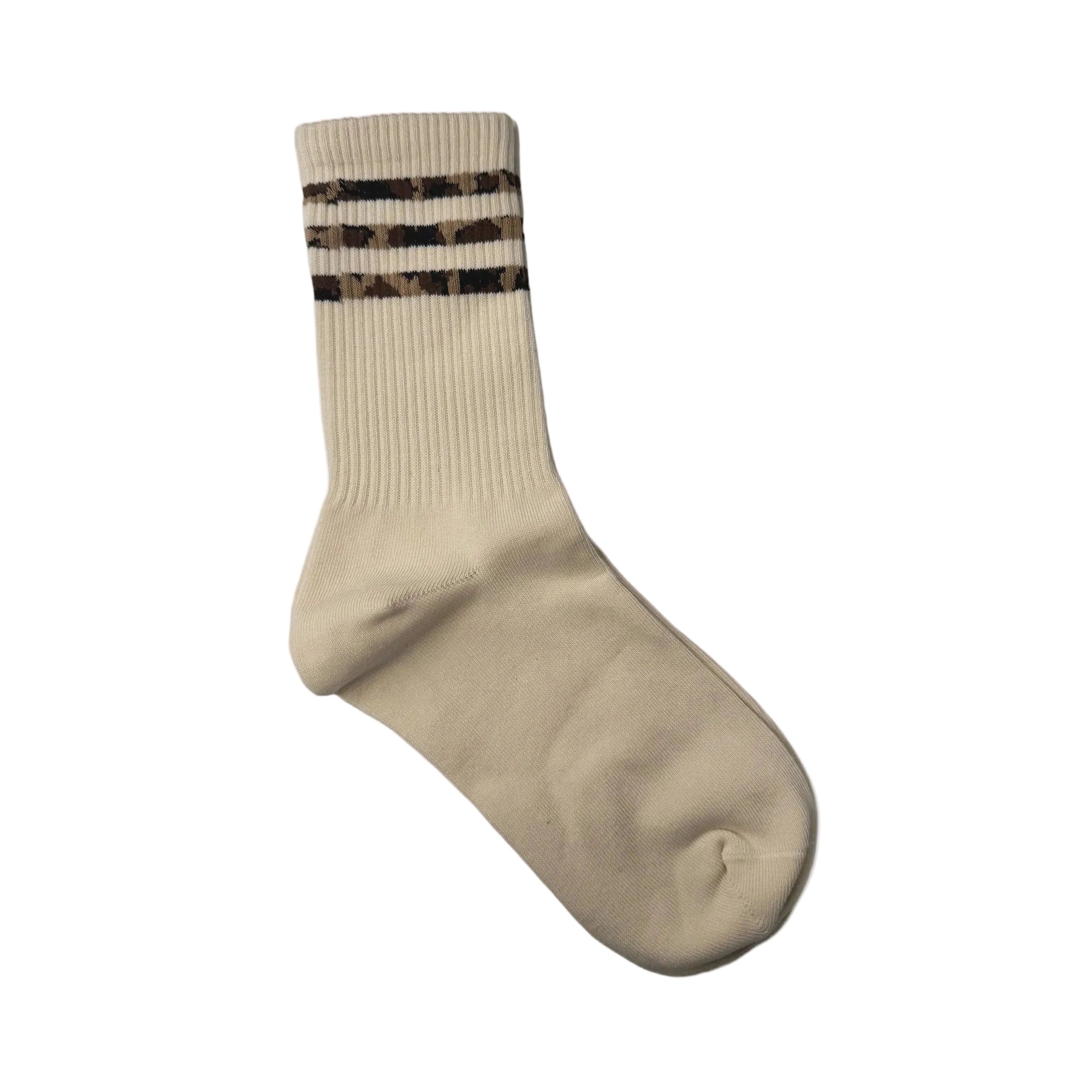 Sock Cream - Leopard Stripe | Stella + Gemma