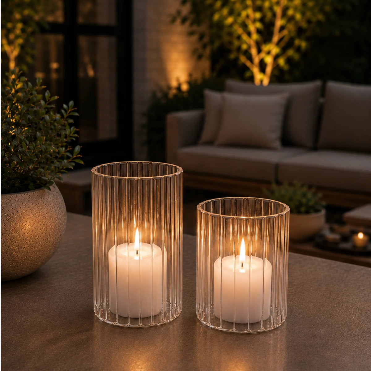 Clear Fluted Glass Vase 15cm | Stellar Haus
