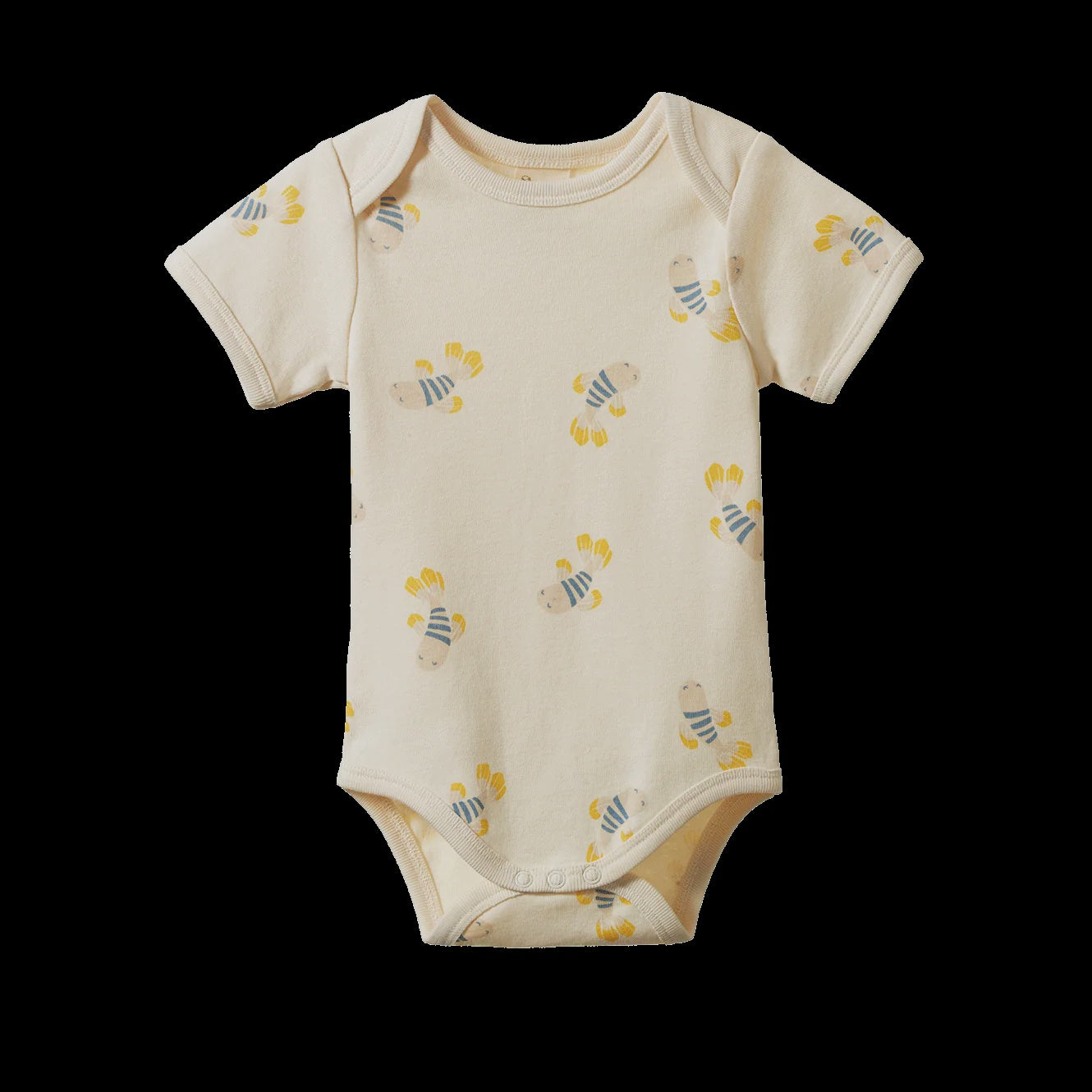 SHORT SLEEVE BODYSUIT - Fish Fable Print | Nature Baby